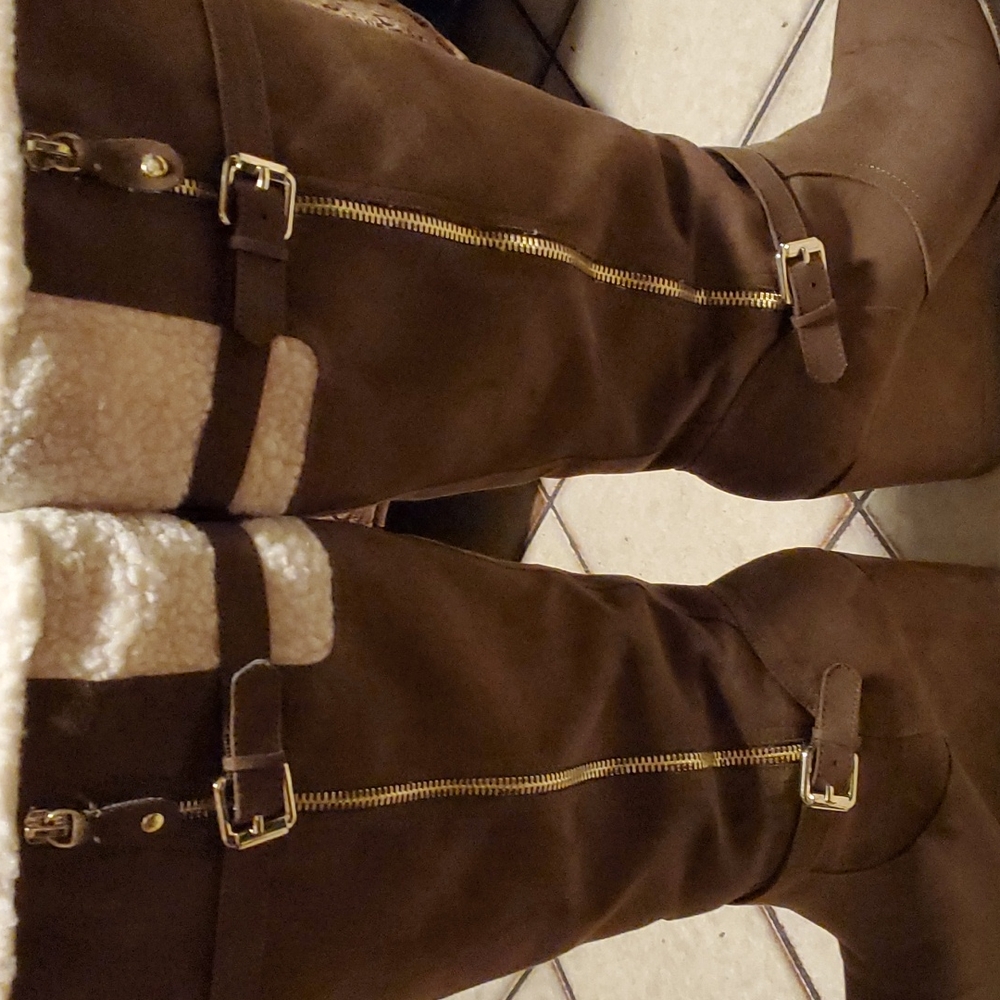 Unisa Brown Wedge Boots Woman's Size 11 - Picture 15 of 16